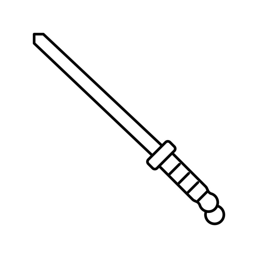 cuchillo sacapuntas línea icono vector ilustración
