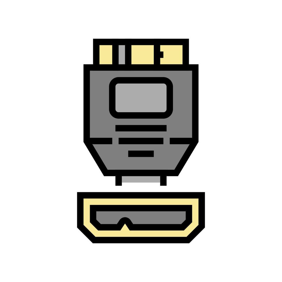 USB micro si color icono vector ilustración