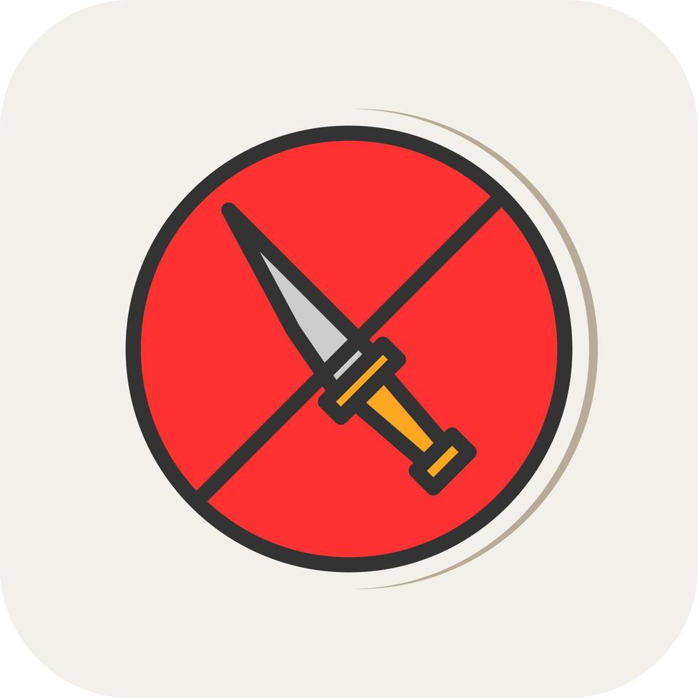 No Weapons Vector Icon Design