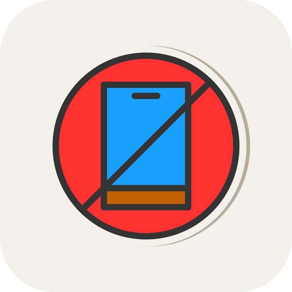 No Phone Vector Icon Design