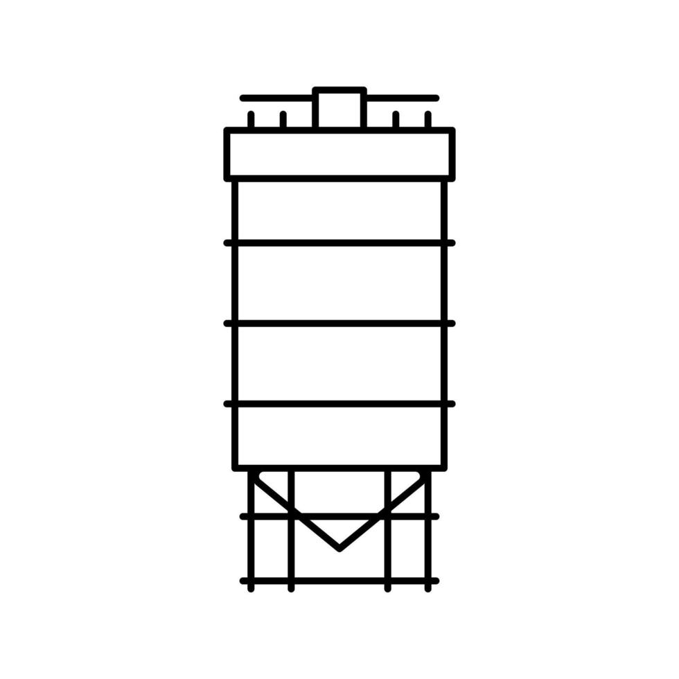 tank for coal storage line icon vector illustration