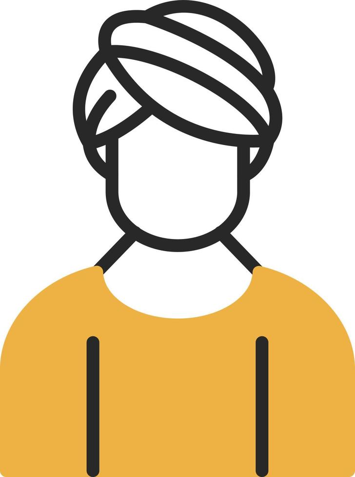 Hair Mask Vector Icon Design