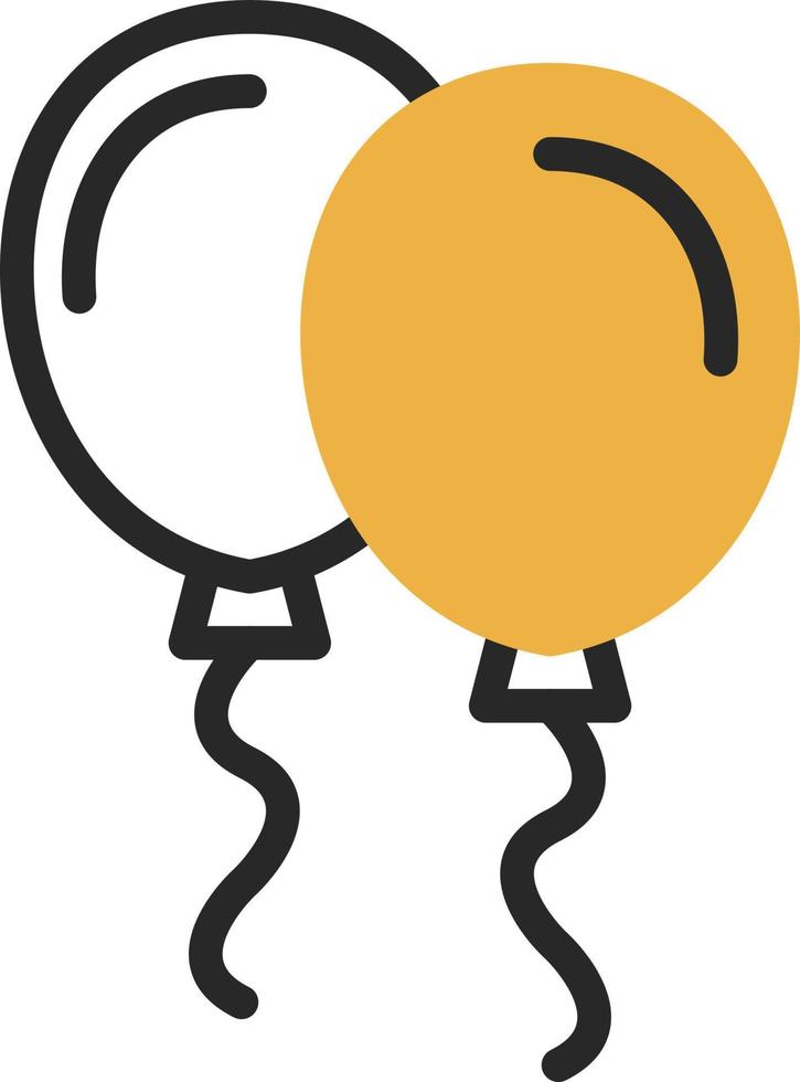 New Year Balloons Vector Icon Design