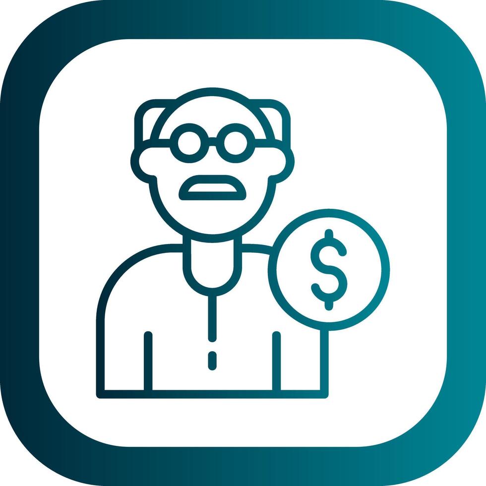 Pensioner Vector Icon Design