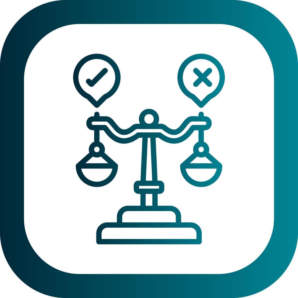 Judgment Vector Icon Design