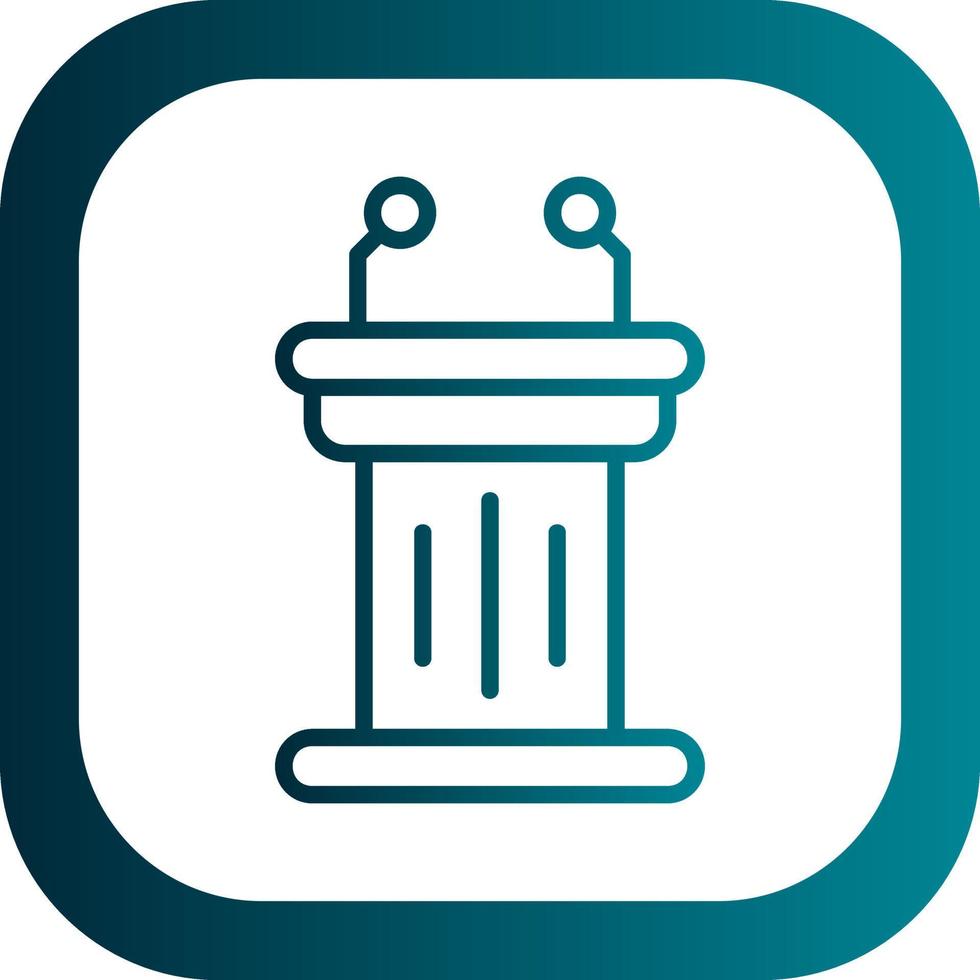 Tribune Vector Icon Design