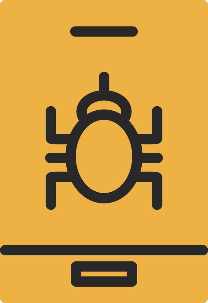 Mobile Virus Vector Icon Design