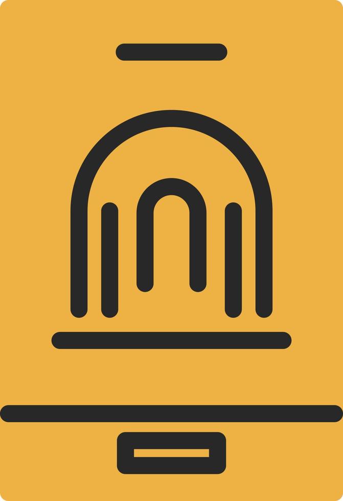 Mobile Fingerprint Vector Icon Design