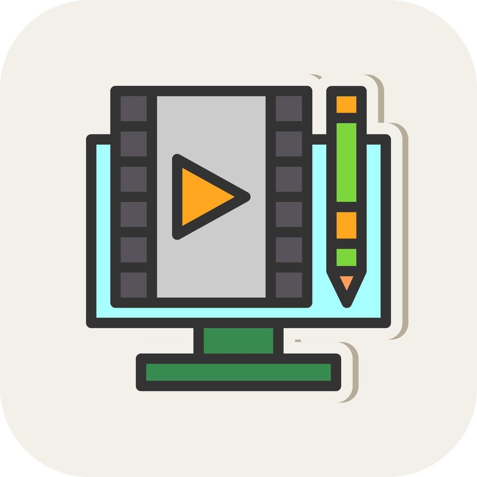 Video Editing Vector Icon Design