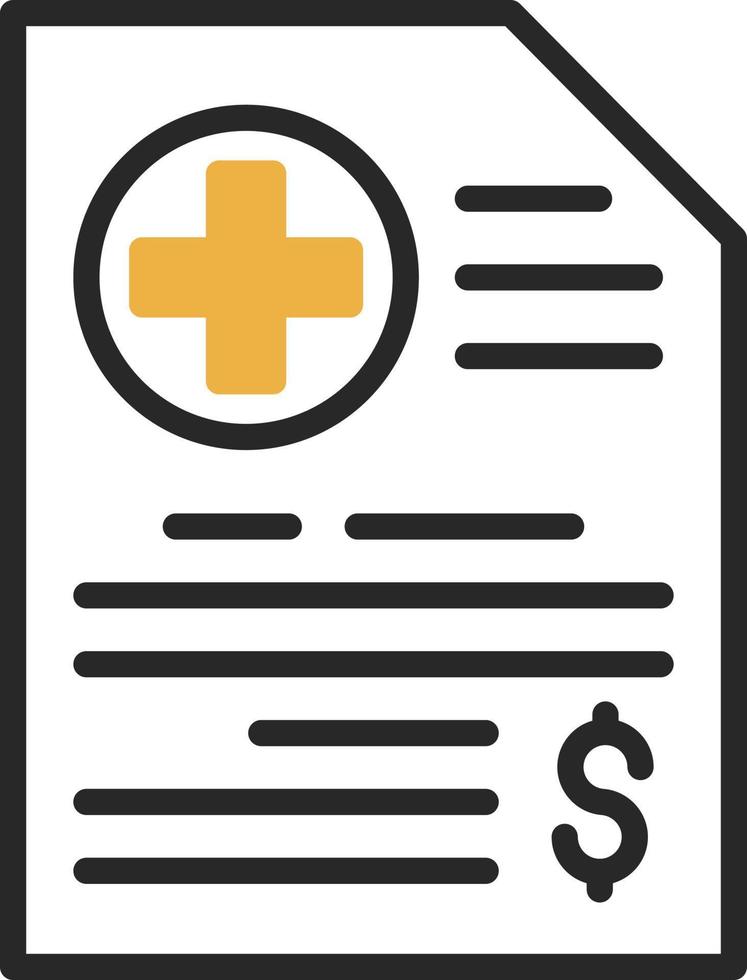 Medical Bill Vector Icon Design
