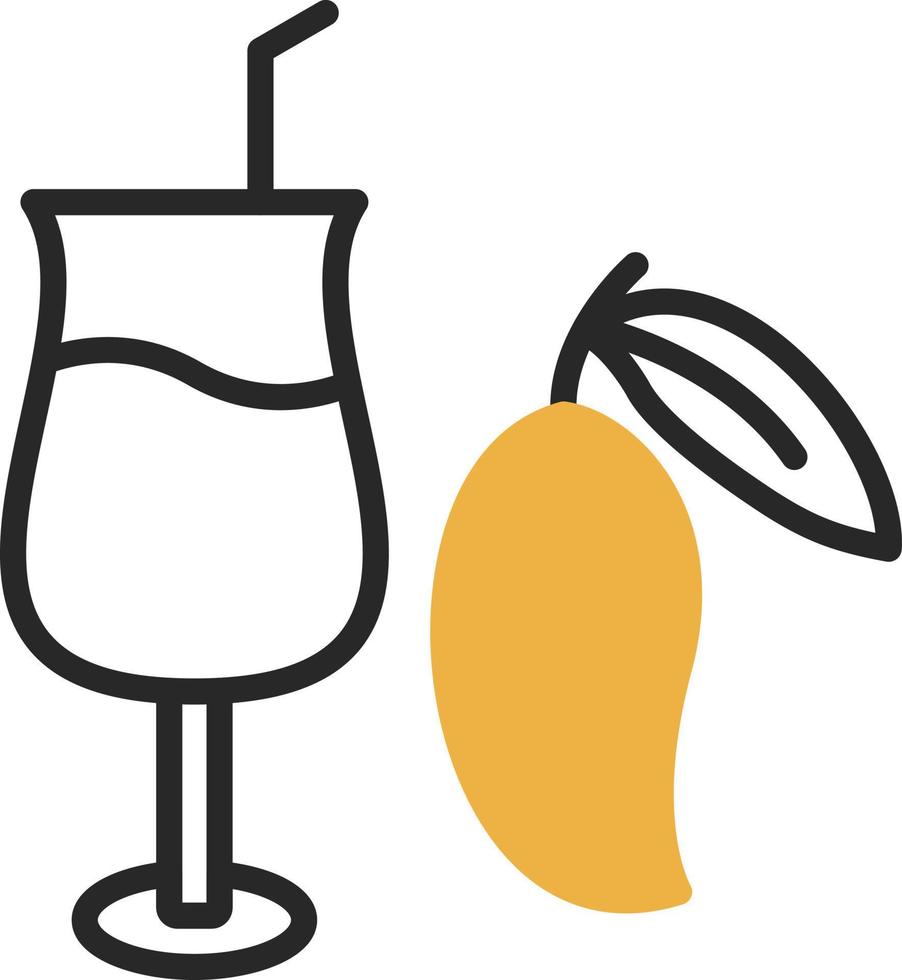 Mango Juice Vector Icon Design