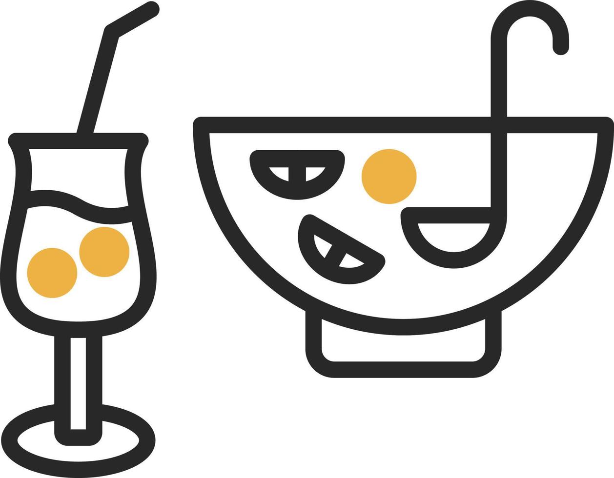 diseño de icono de vector de bebida de ponche
