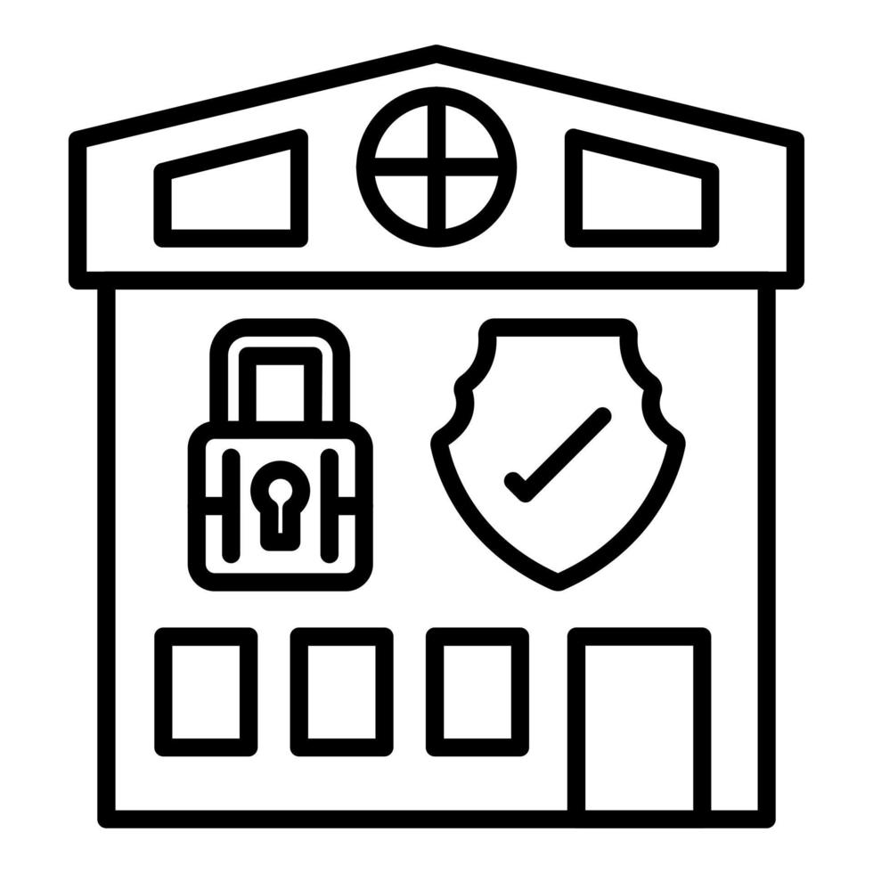 hogar seguridad icono estilo vector