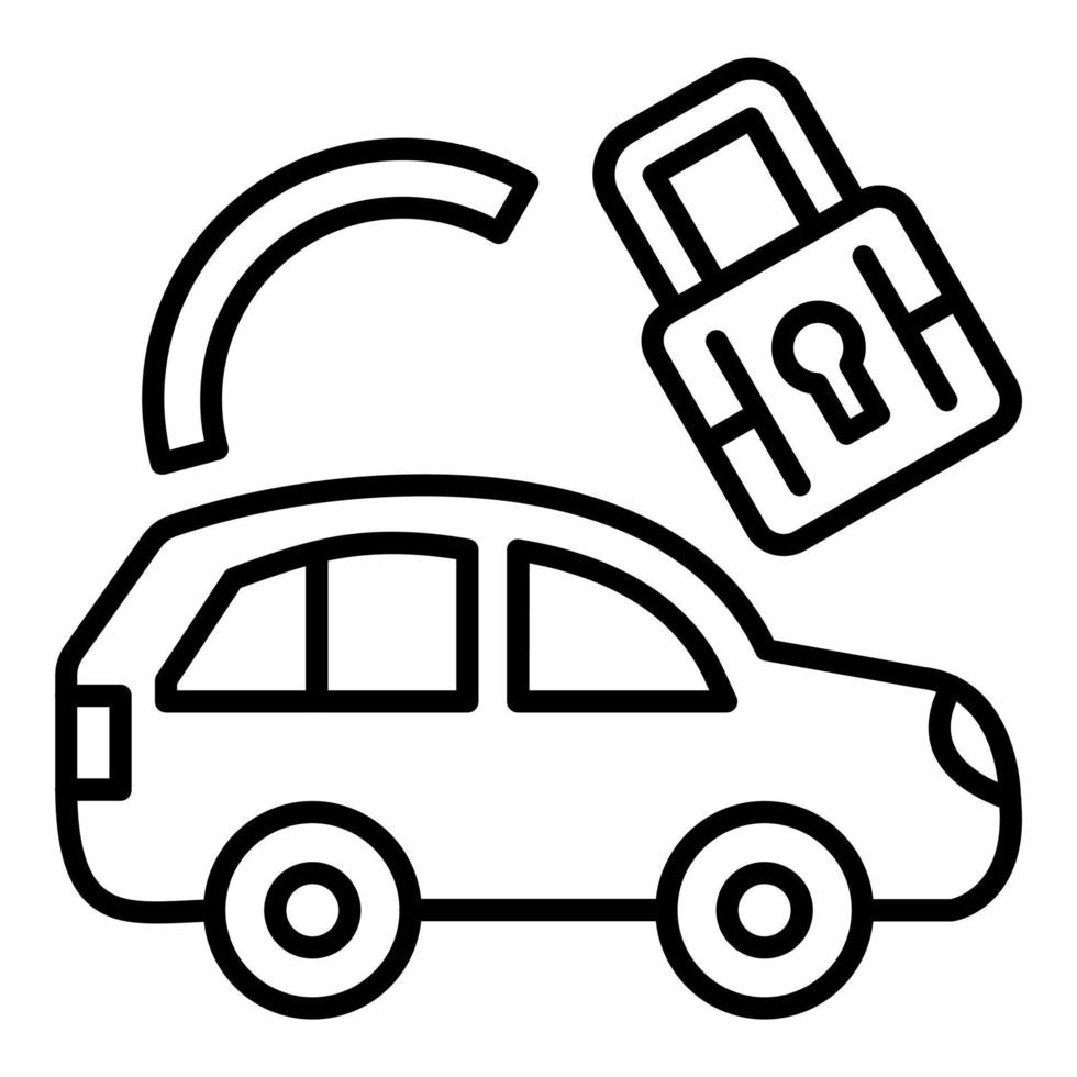 Car Security Icon Style vector