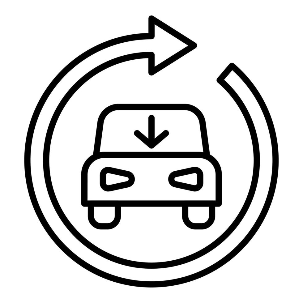Reduce Daily Driving Icon Style vector