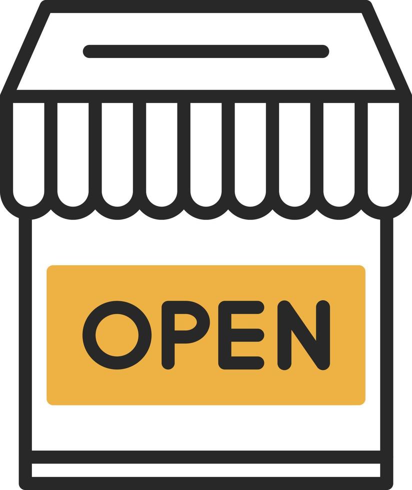 Shop Open Vector Icon Design