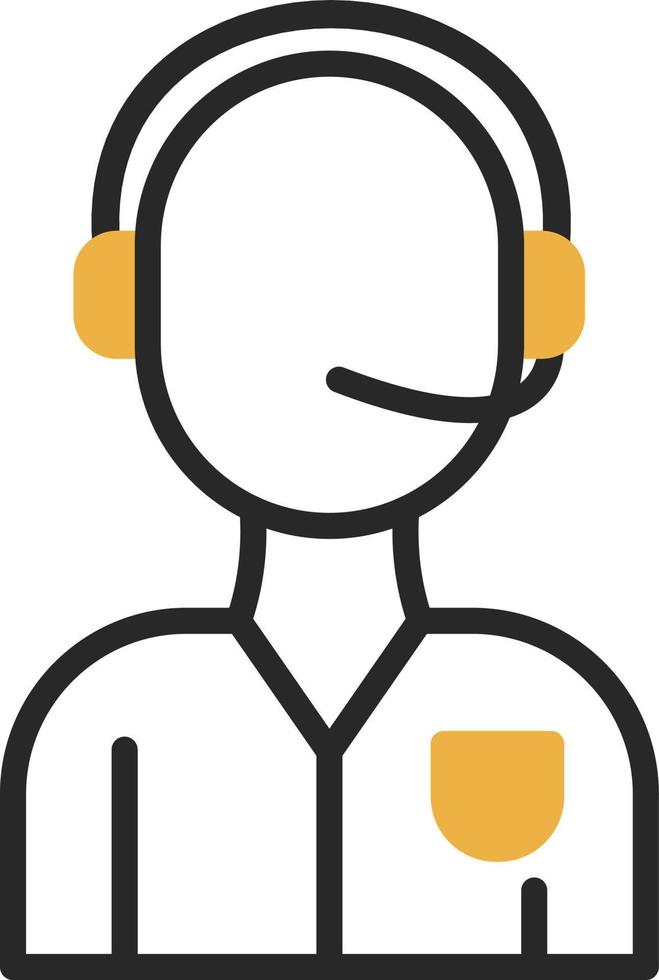 Customer Service Agent Vector Icon Design