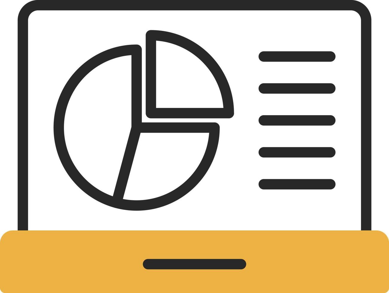 Online Pie Chart Vector Icon Design