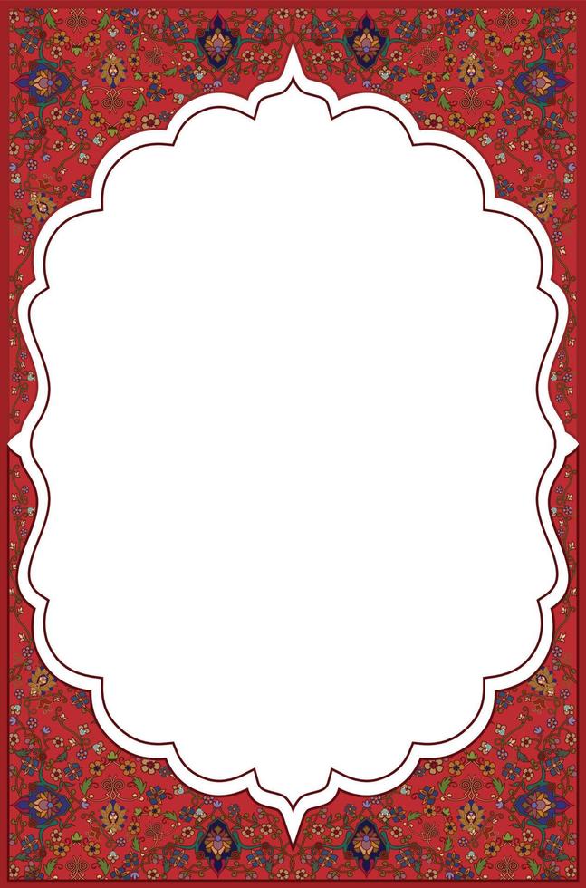 Oriental vector frame in ethnic style. Place for your text. vector illustration.
