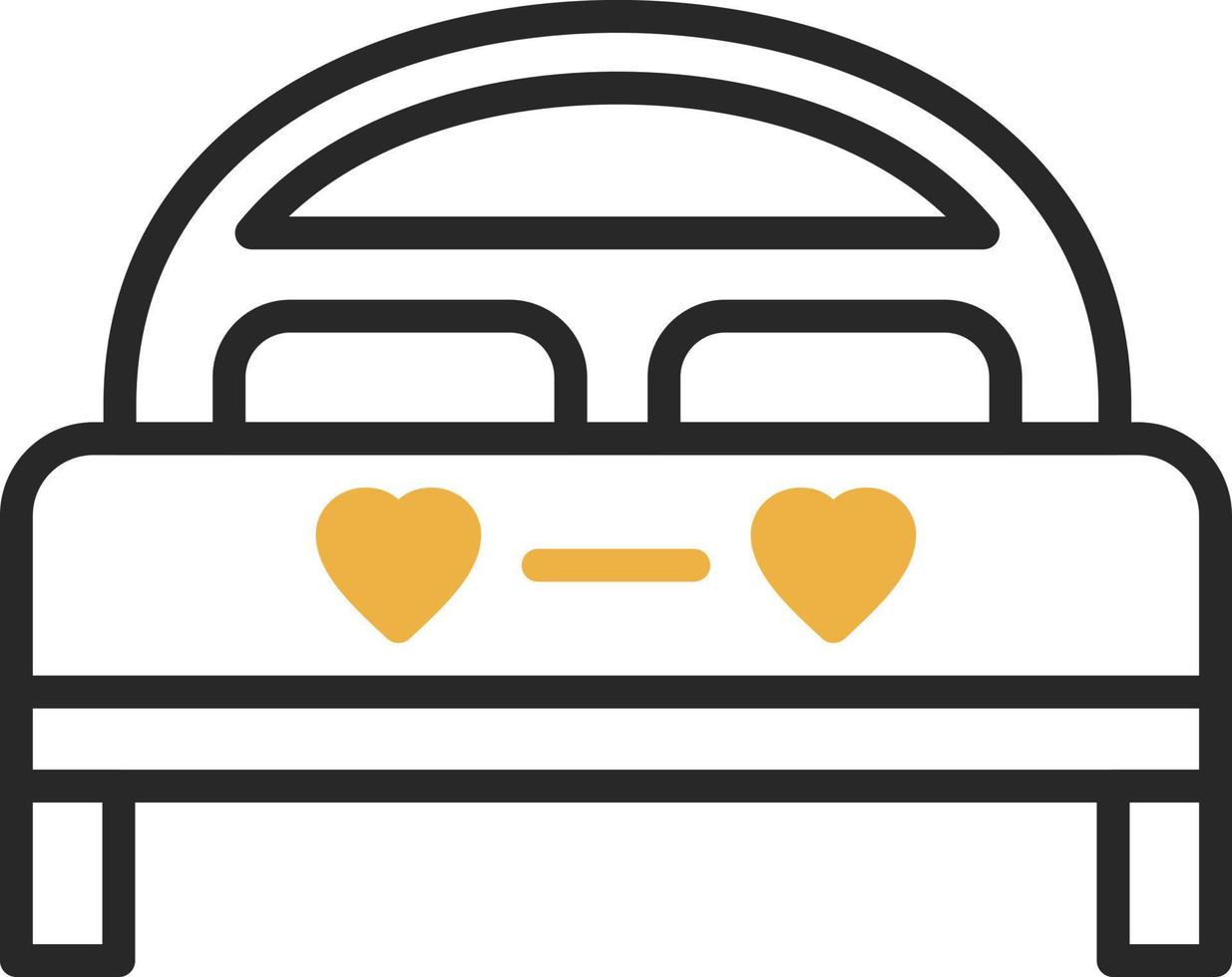 diseño de icono de vector de cama doble