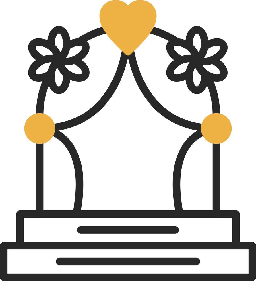 diseño de icono de vector de arco de boda