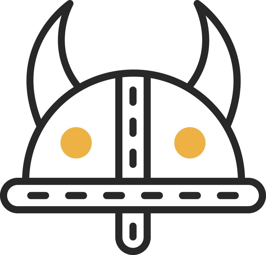 diseño de icono de vector de casco vikingo