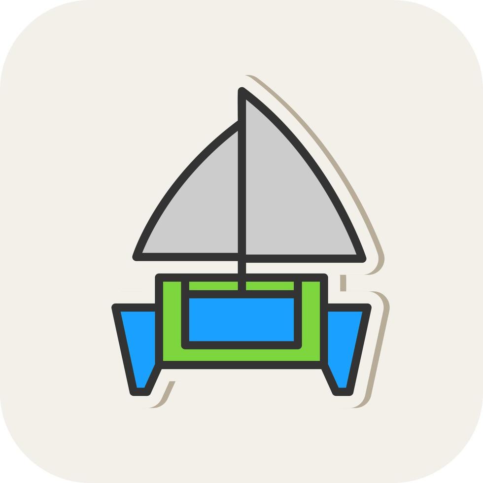Catamaran Vector Icon Design
