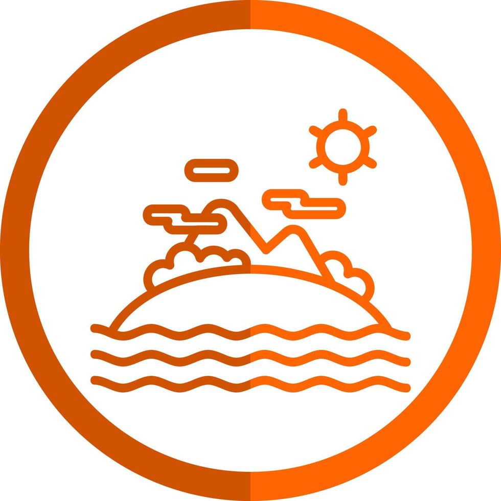Island Vector Icon Design