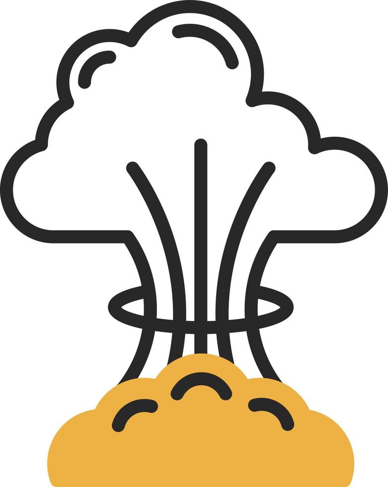 Nuclear Explosion Vector Icon Design