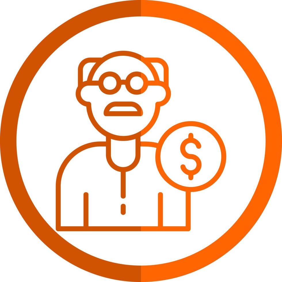 Pensioner Vector Icon Design