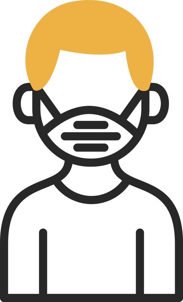 Man Wearing Mask Vector Icon Design
