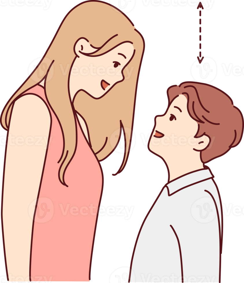 Couple with different height png
