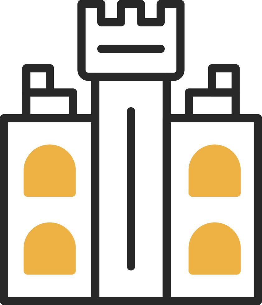 diseño de icono de vector de torre de castillo