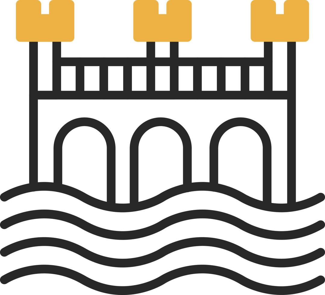 diseño de icono de vector de puente de agua