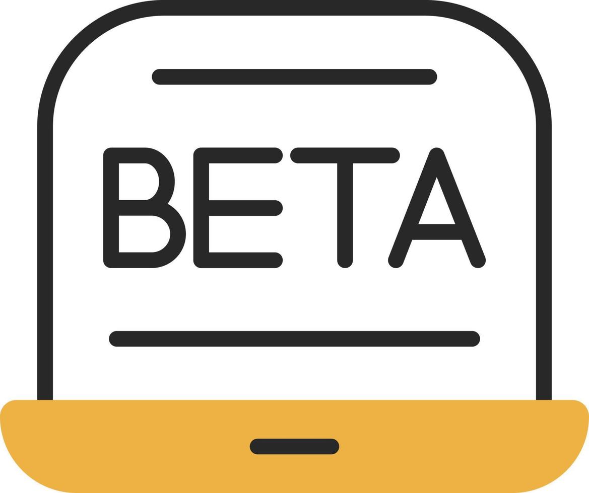 diseño de icono de vector beta