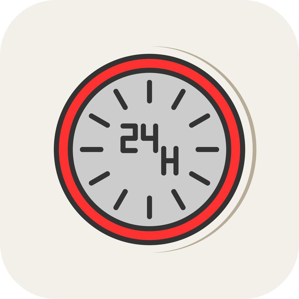 24 Hours Vector Icon Design