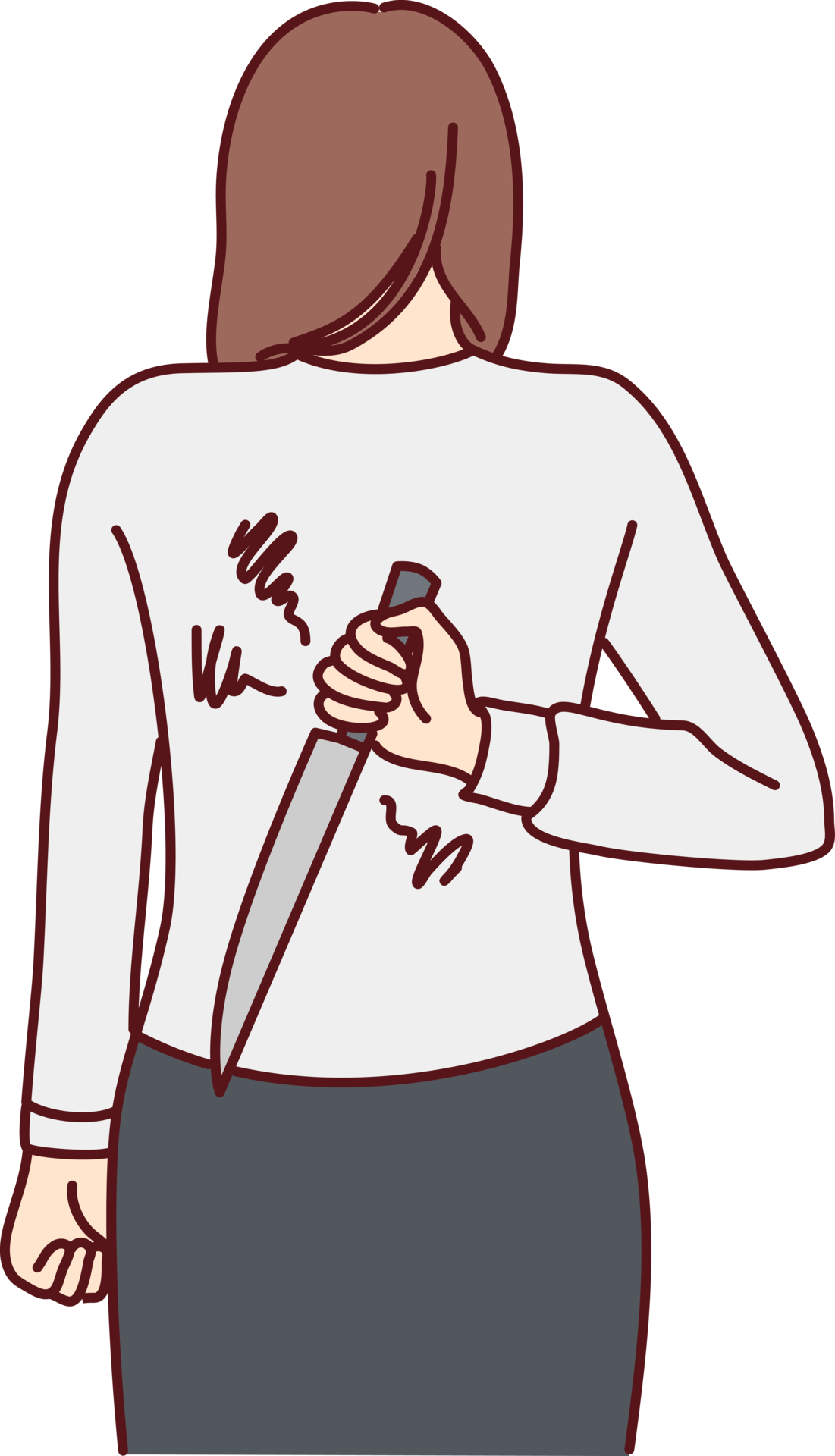 Woman hide knife behind back 21247957 PNG