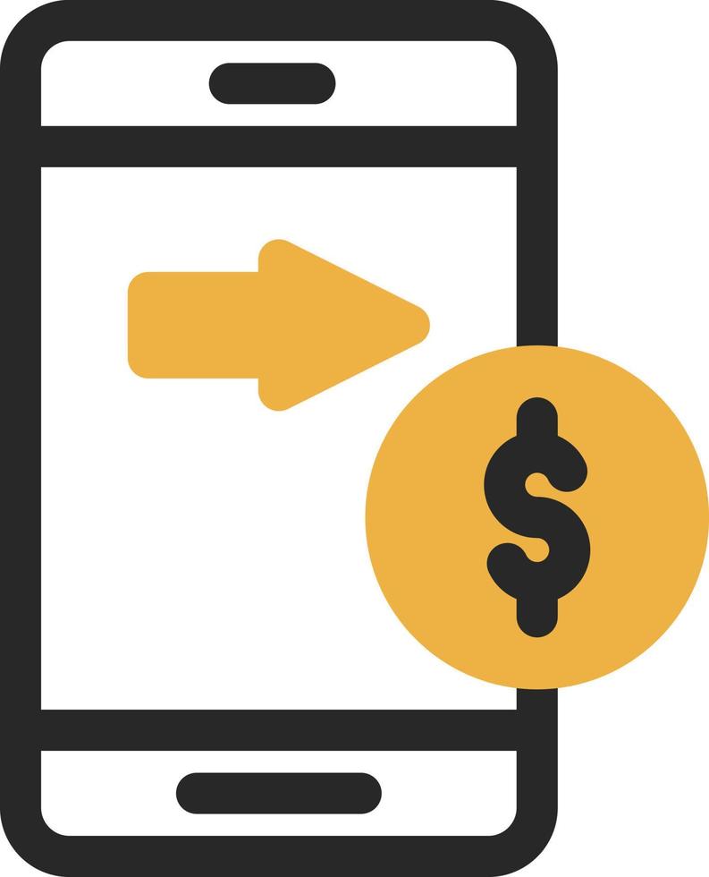Send Money Mobile Vector Icon Design