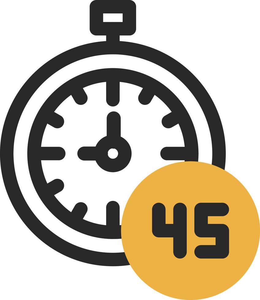 45 minutos diseño de icono de vector