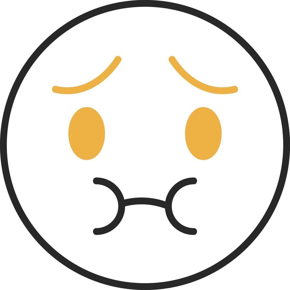 Nauseated Face Vector Icon Design