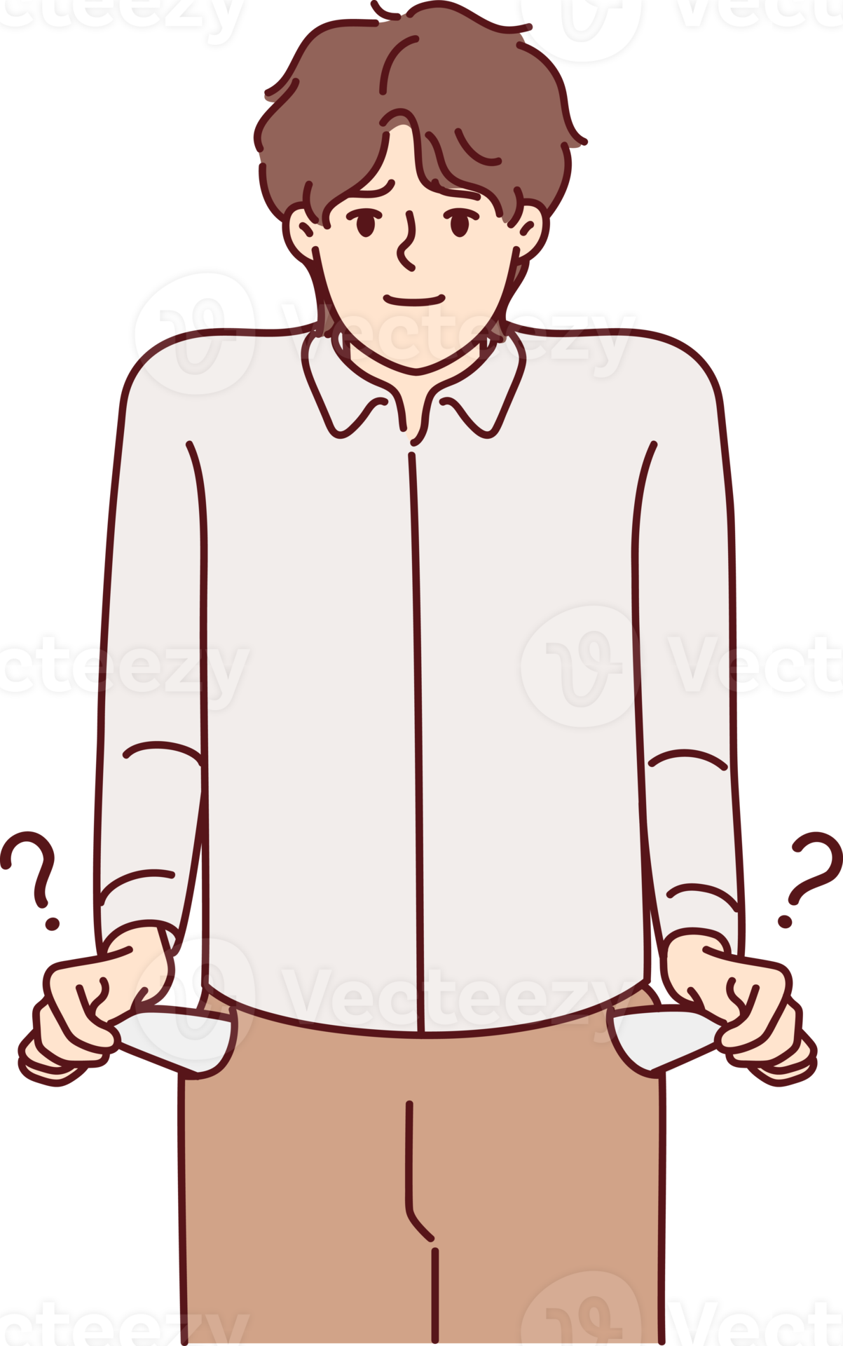 Poor man show empty pockets 21248185 PNG