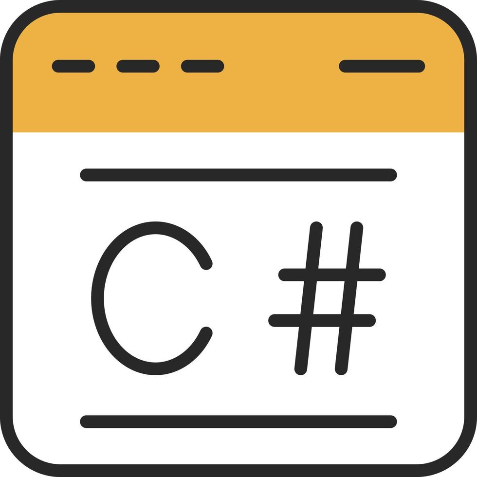 C Sharp Vector Icon Design