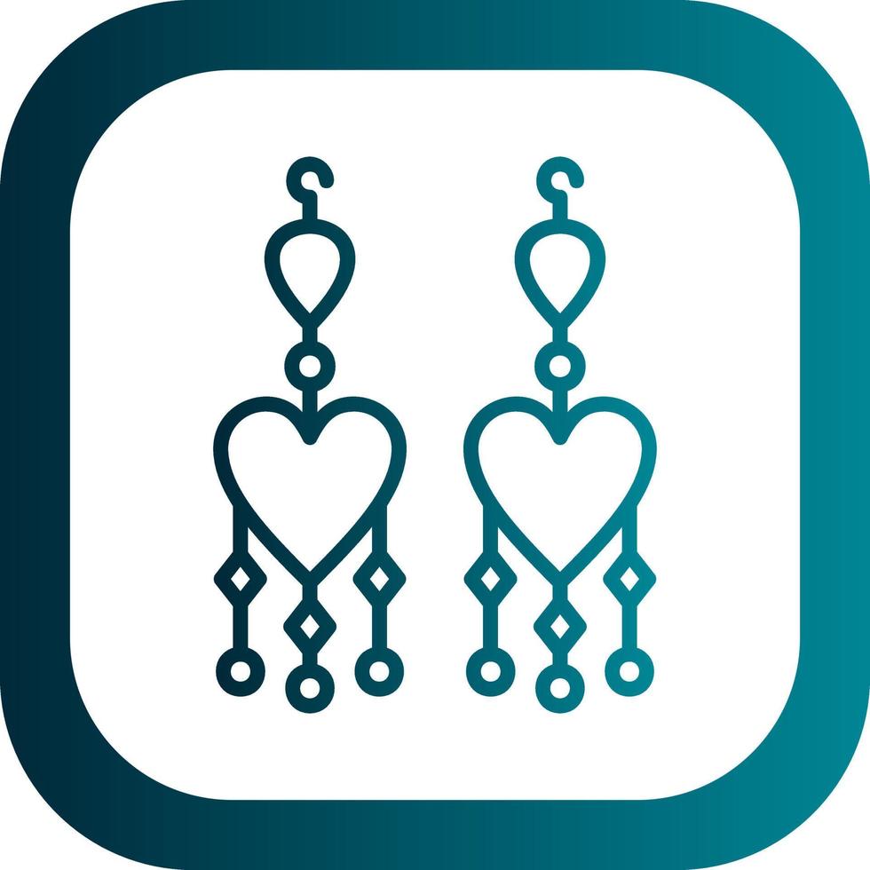 Earrings Vector Icon Design