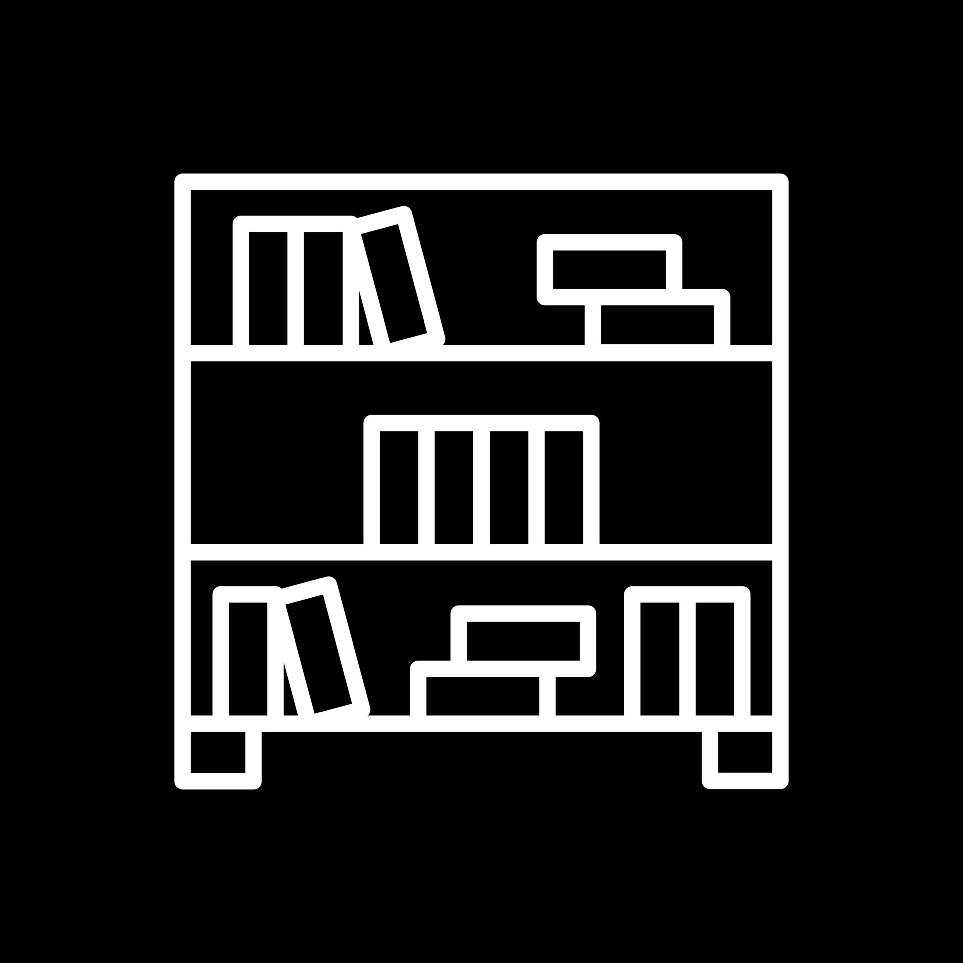 Bookshelf Vector Icon Design 21248248 Vector Art at Vecteezy