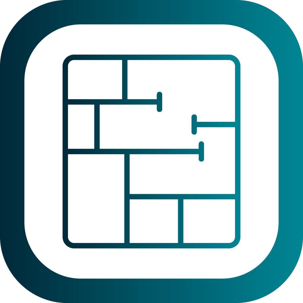 Floor Plan Vector Icon Design