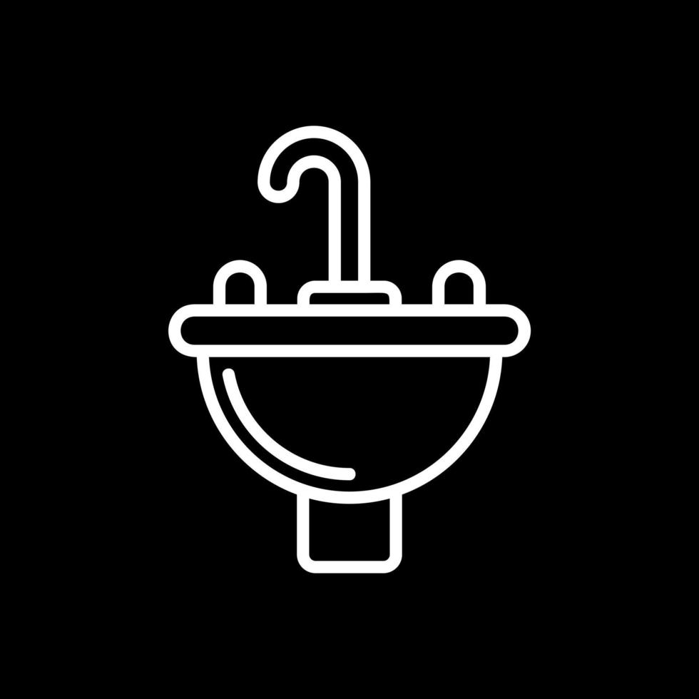 Wash Basin Vector Icon Design