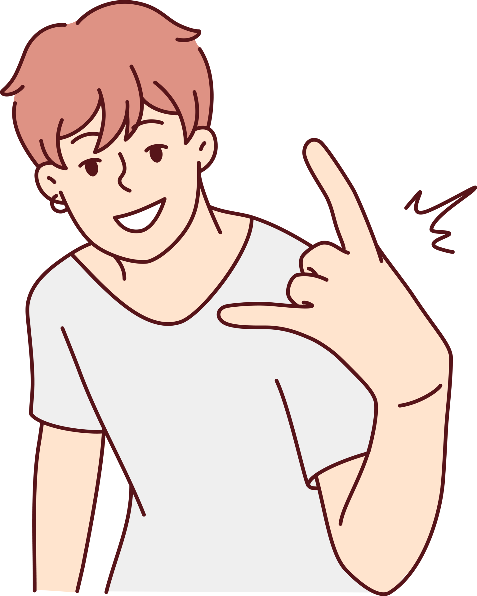 Cool guy show hand gesture 21249007 PNG