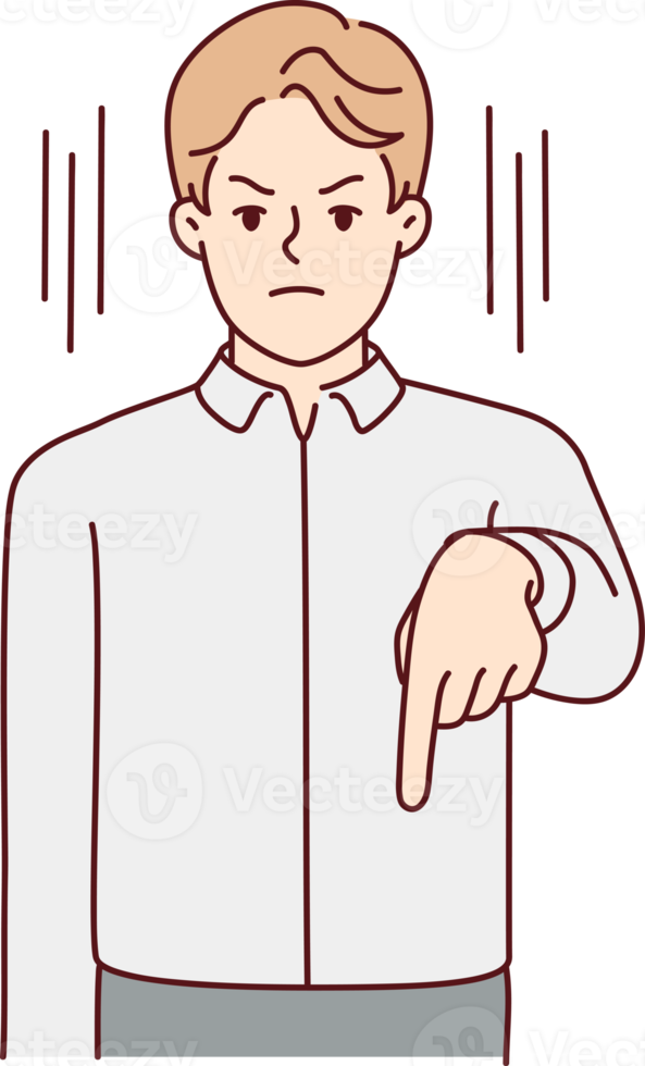 Strict businessman point with finger png