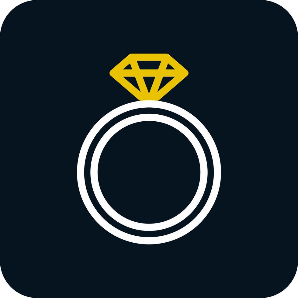 diseño de icono de vector de anillo de diamante