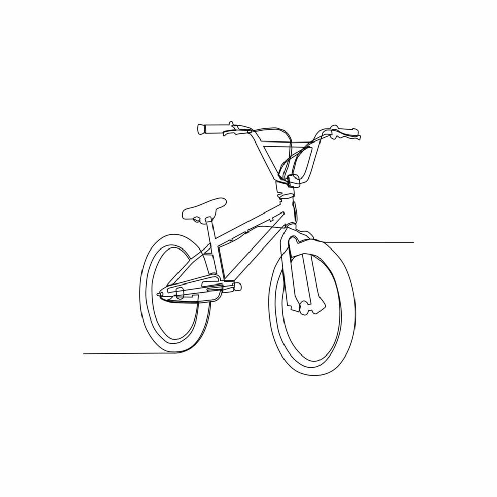 bicicleta continuo línea dibujo Arte vector